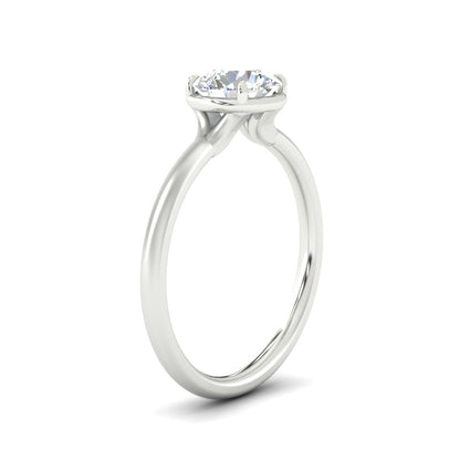 Flush Collet Solitaire Engagement Ring Fascinating Diamonds