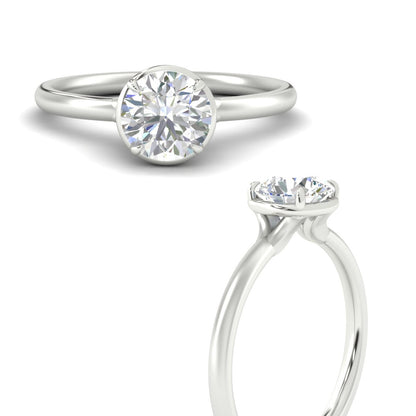 Flush Collet Solitaire Engagement Ring Fascinating Diamonds