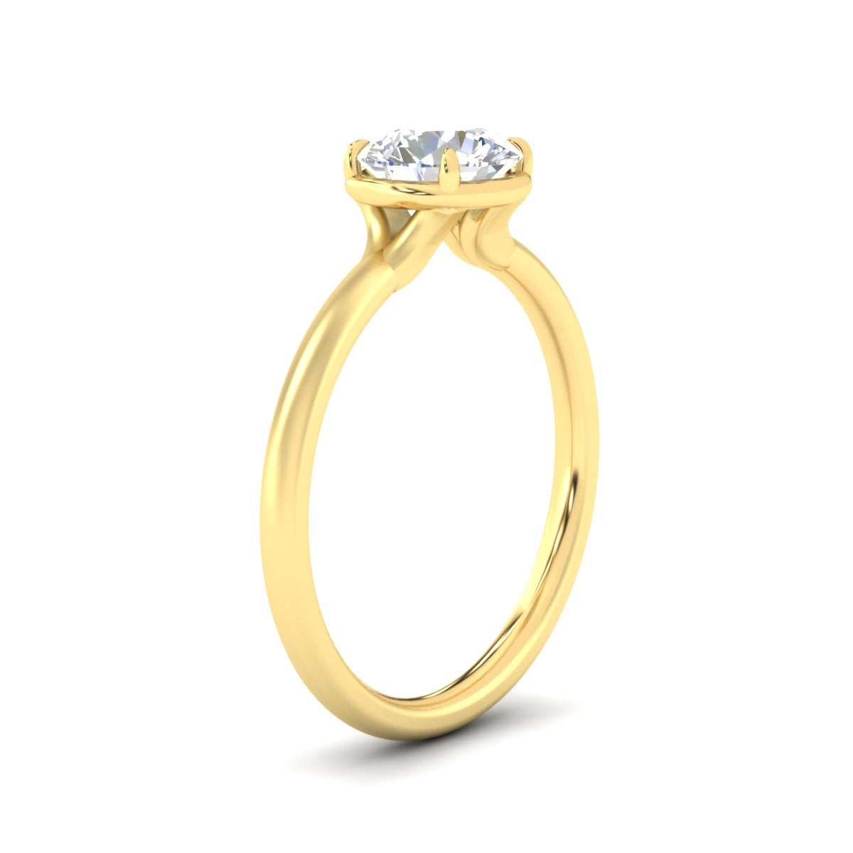Flush Collet Solitaire Engagement Ring Fascinating Diamonds