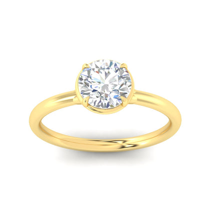 Flush Collet Solitaire Engagement Ring Fascinating Diamonds