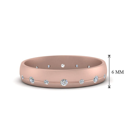Flush Set Diamond Wedding Band Fascinating Diamonds