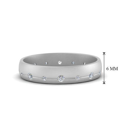 Flush Set Diamond Wedding Band Fascinating Diamonds
