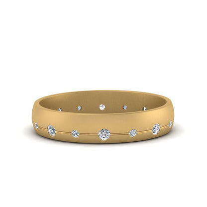 Flush Set Diamond Wedding Band Fascinating Diamonds