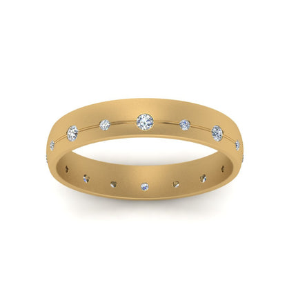 Flush Set Diamond Wedding Band Fascinating Diamonds