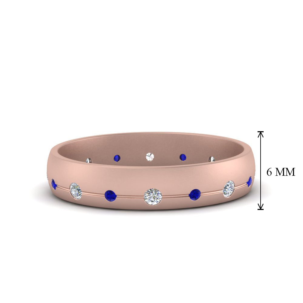 Flush Set Diamond Wedding Band Fascinating Diamonds