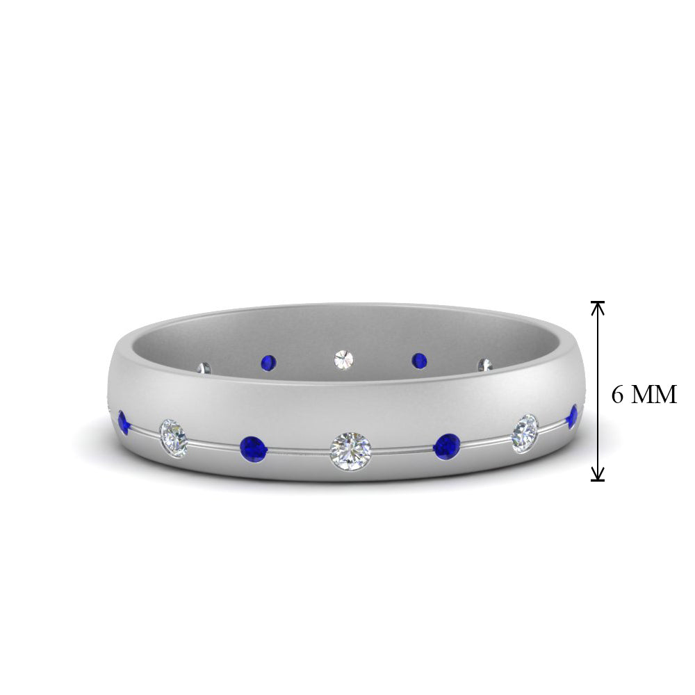 Flush Set Diamond Wedding Band Fascinating Diamonds
