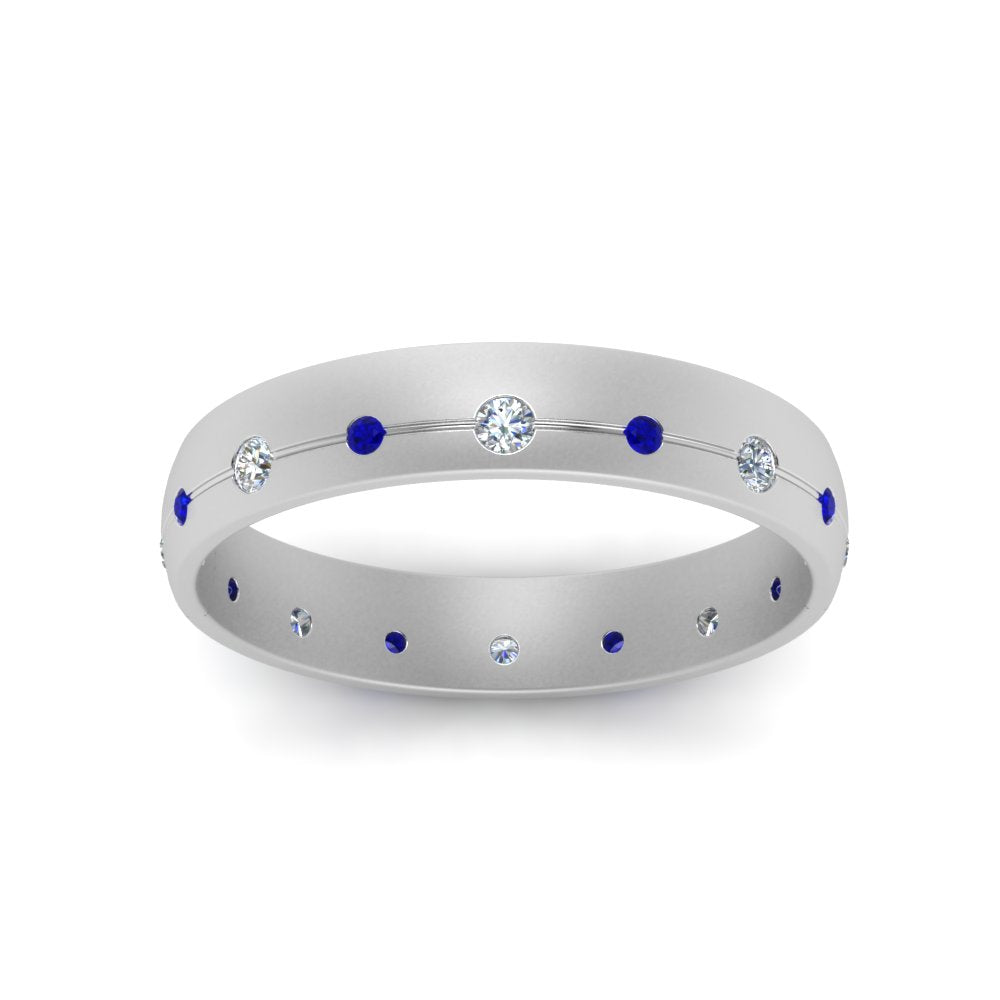 Flush Set Diamond Wedding Band Fascinating Diamonds