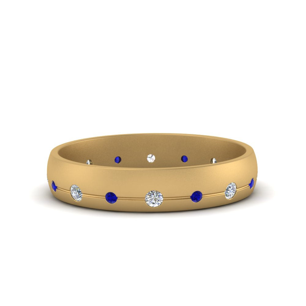 Flush Set Diamond Wedding Band Fascinating Diamonds