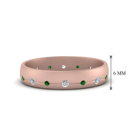 Flush Set Diamond Wedding Band Fascinating Diamonds
