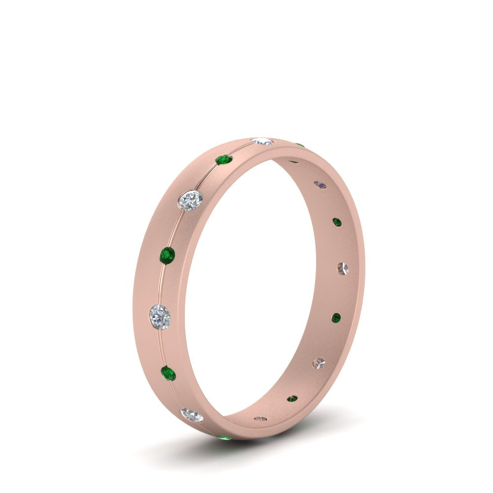 Flush Set Diamond Wedding Band Fascinating Diamonds