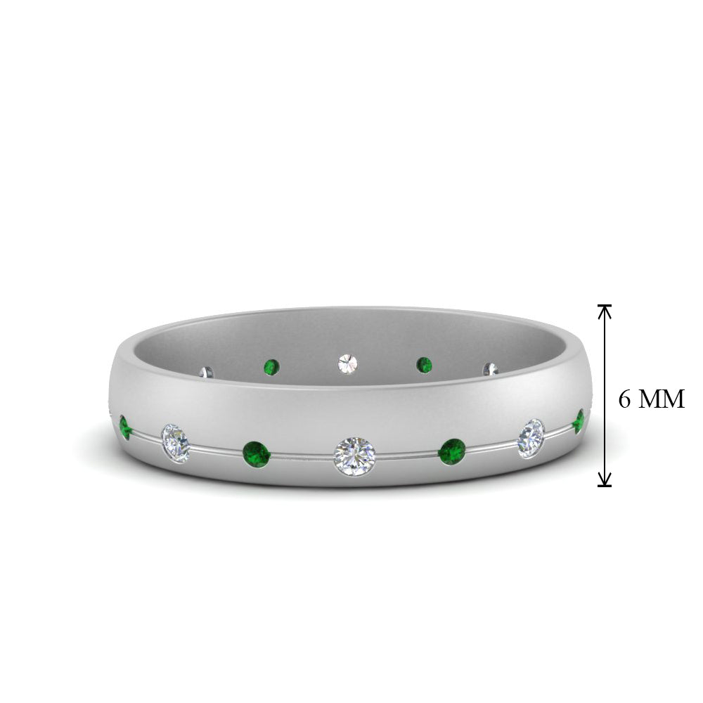 Flush Set Diamond Wedding Band Fascinating Diamonds