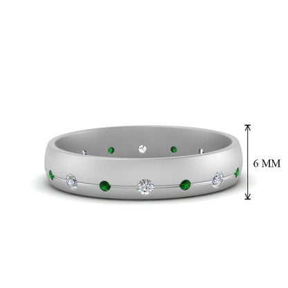 Flush Set Diamond Wedding Band Fascinating Diamonds