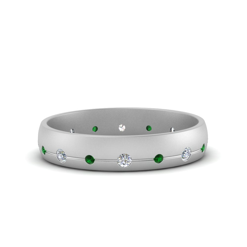 Flush Set Diamond Wedding Band Fascinating Diamonds