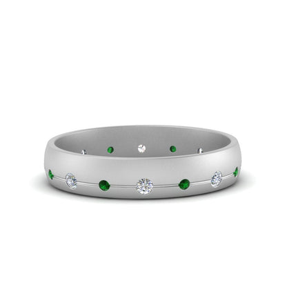 Flush Set Diamond Wedding Band Fascinating Diamonds