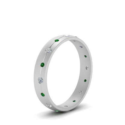 Flush Set Diamond Wedding Band Fascinating Diamonds