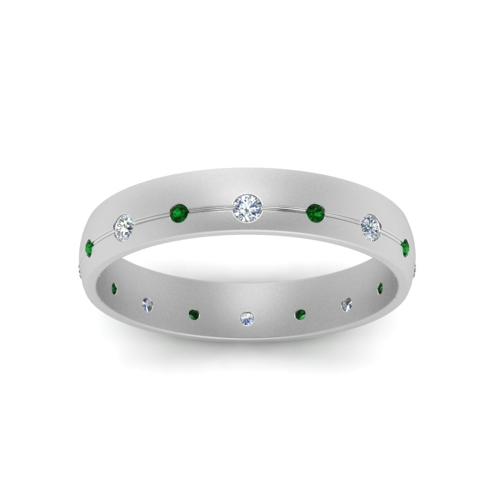 Flush Set Diamond Wedding Band Fascinating Diamonds