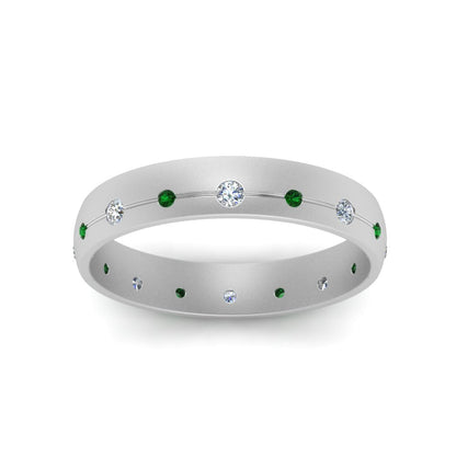 Flush Set Diamond Wedding Band Fascinating Diamonds