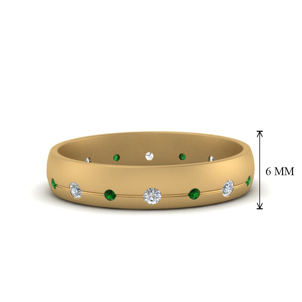 Flush Set Diamond Wedding Band Fascinating Diamonds