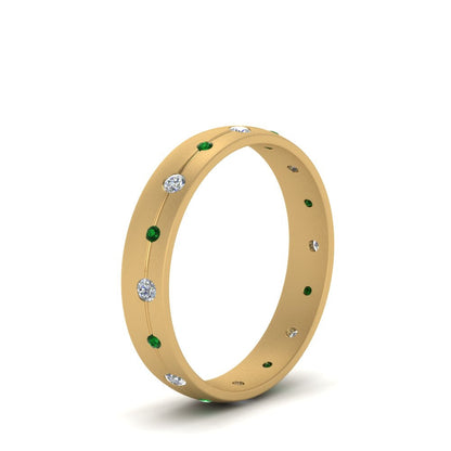Flush Set Diamond Wedding Band Fascinating Diamonds