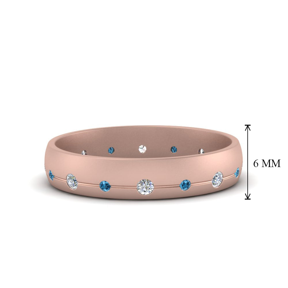 Flush Set Diamond Wedding Band Fascinating Diamonds