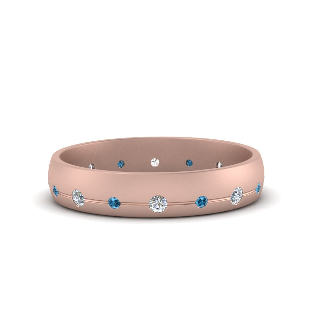 Flush Set Diamond Wedding Band Fascinating Diamonds