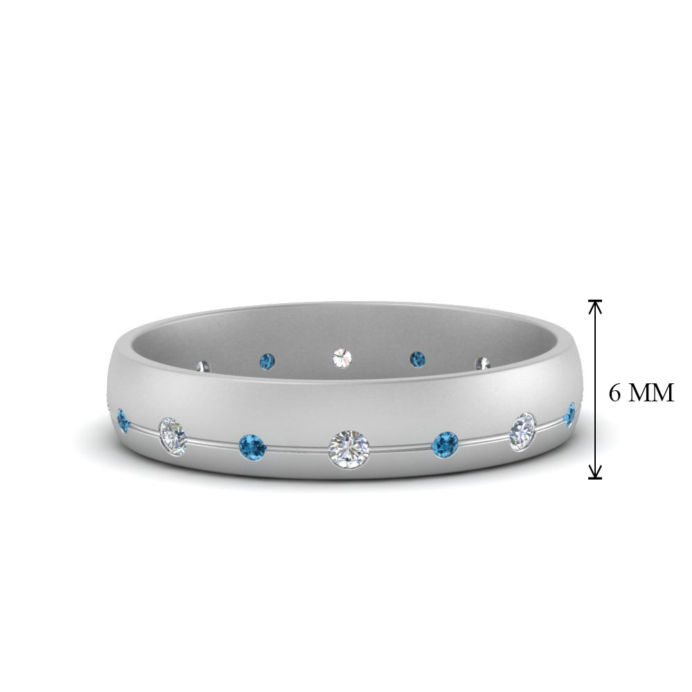 Flush Set Diamond Wedding Band Fascinating Diamonds