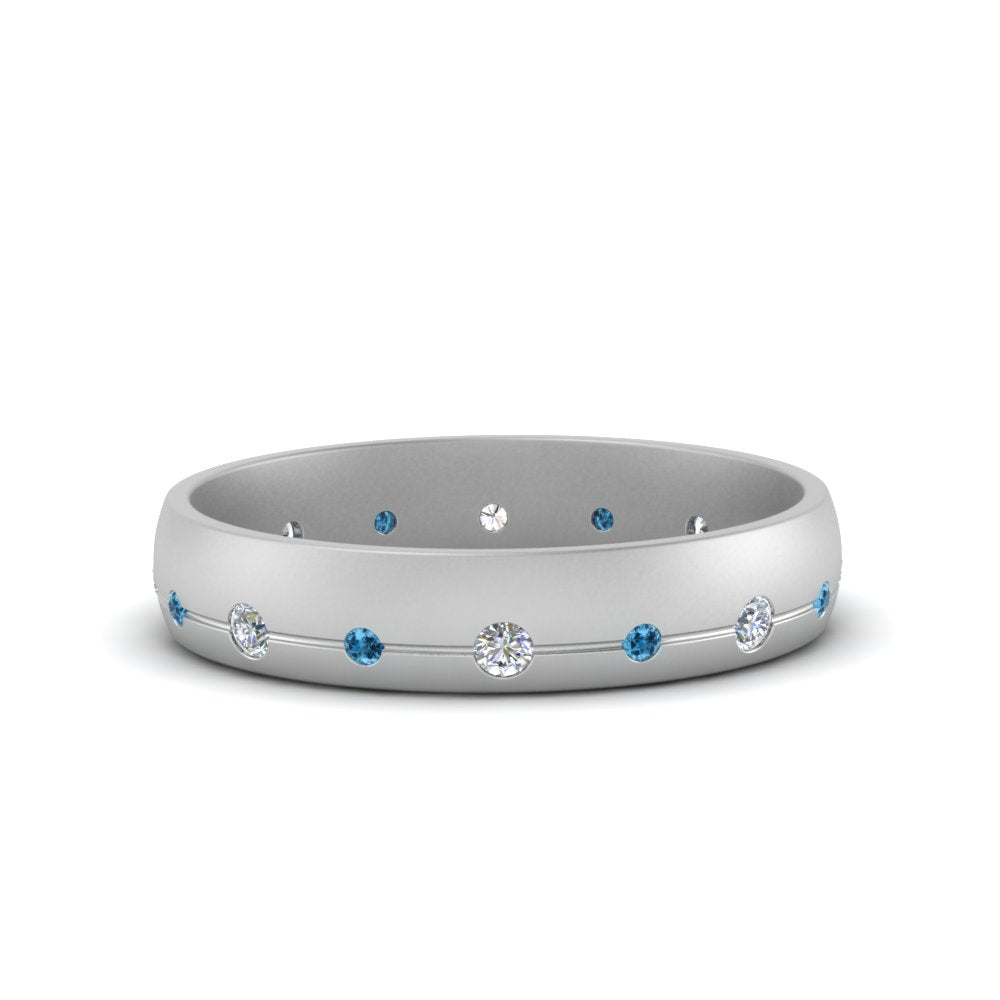 Flush Set Diamond Wedding Band Fascinating Diamonds