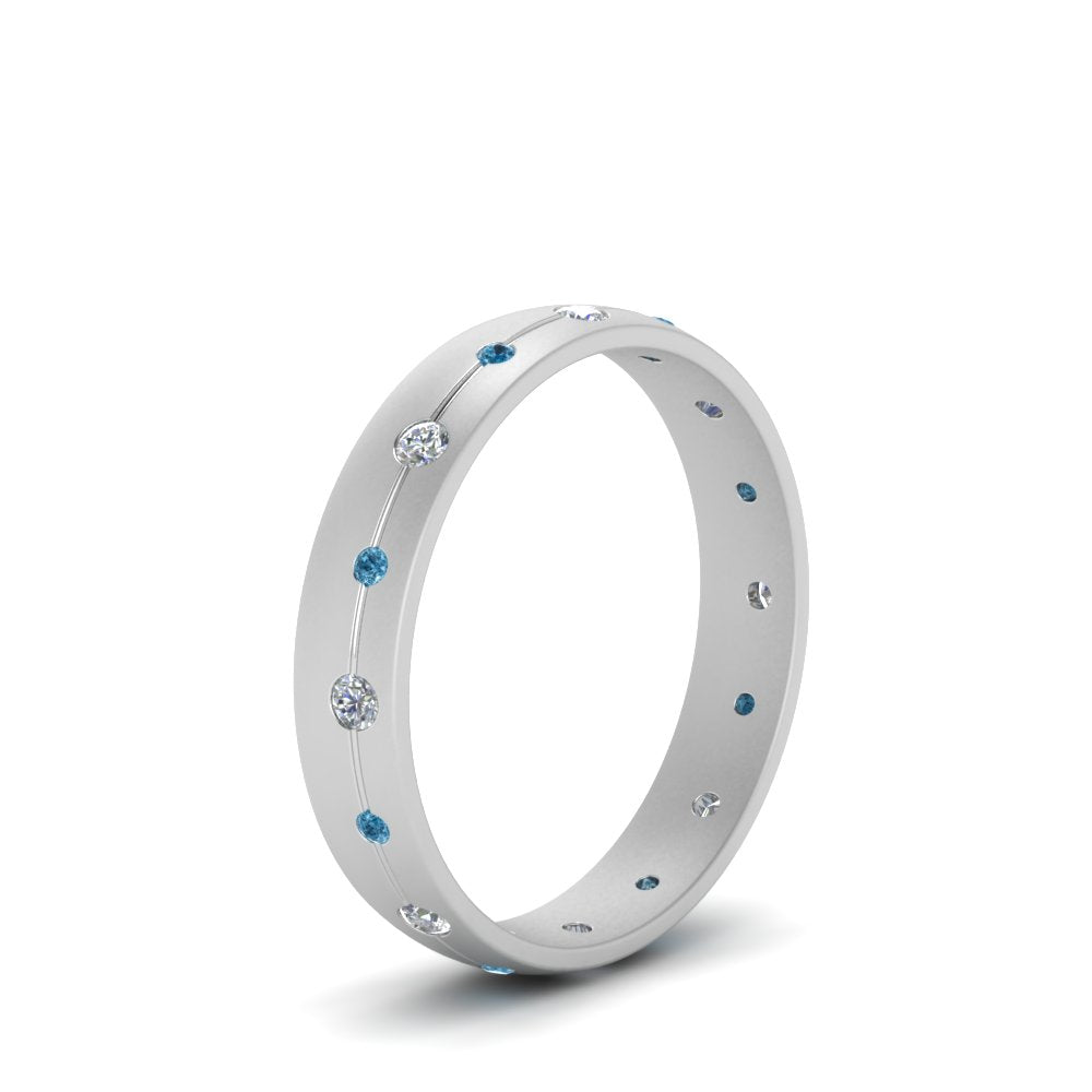 Flush Set Diamond Wedding Band Fascinating Diamonds