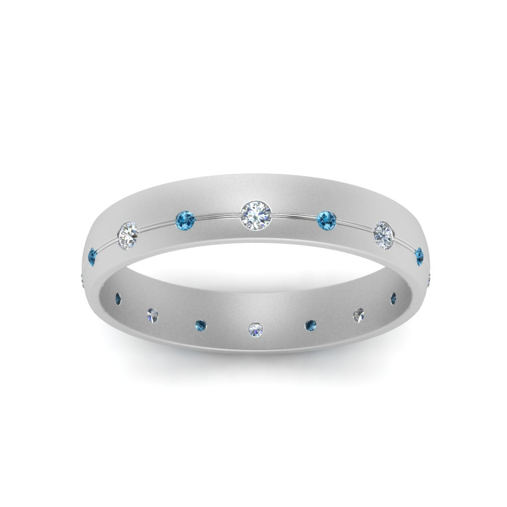 Flush Set Diamond Wedding Band Fascinating Diamonds