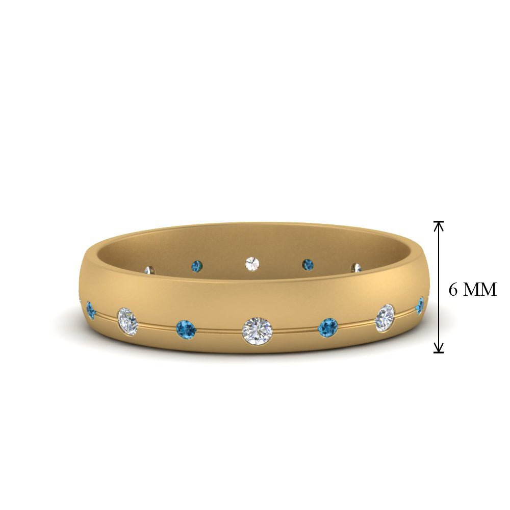 Flush Set Diamond Wedding Band Fascinating Diamonds