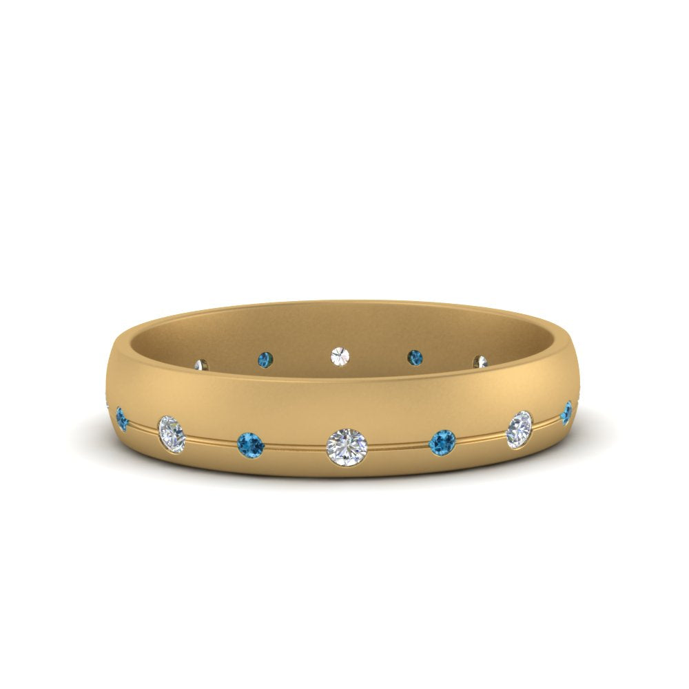 Flush Set Diamond Wedding Band Fascinating Diamonds