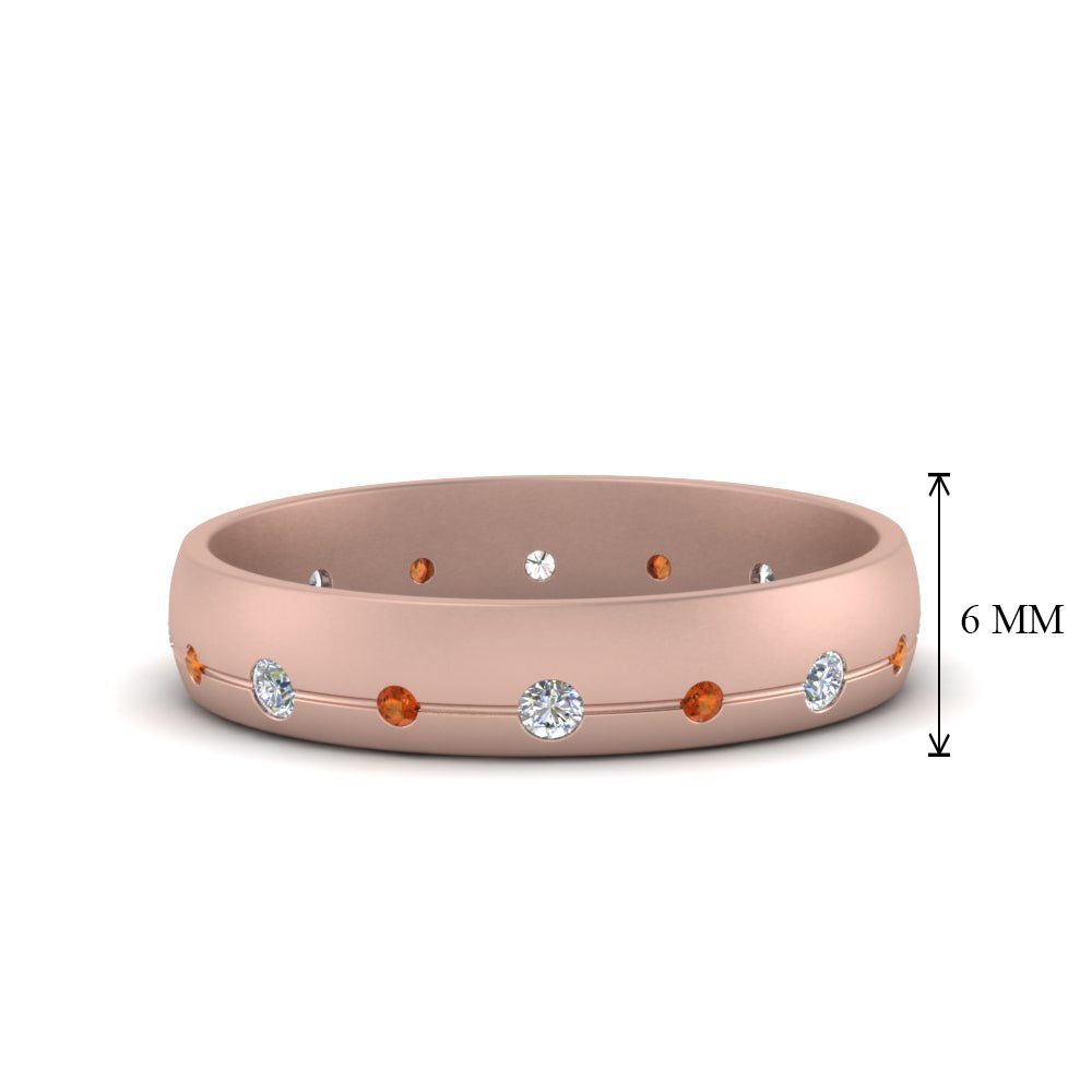 Flush Set Diamond Wedding Band Fascinating Diamonds