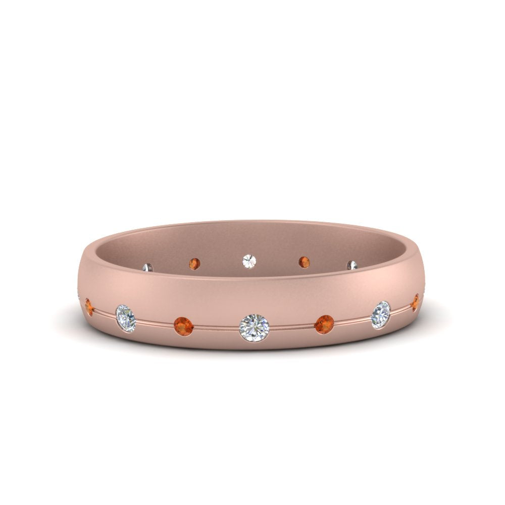 Flush Set Diamond Wedding Band Fascinating Diamonds