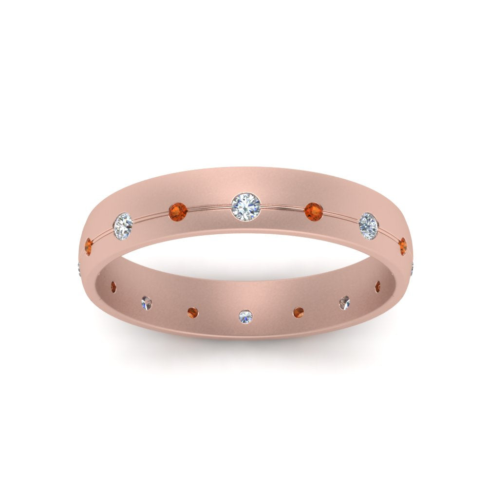 Flush Set Diamond Wedding Band Fascinating Diamonds