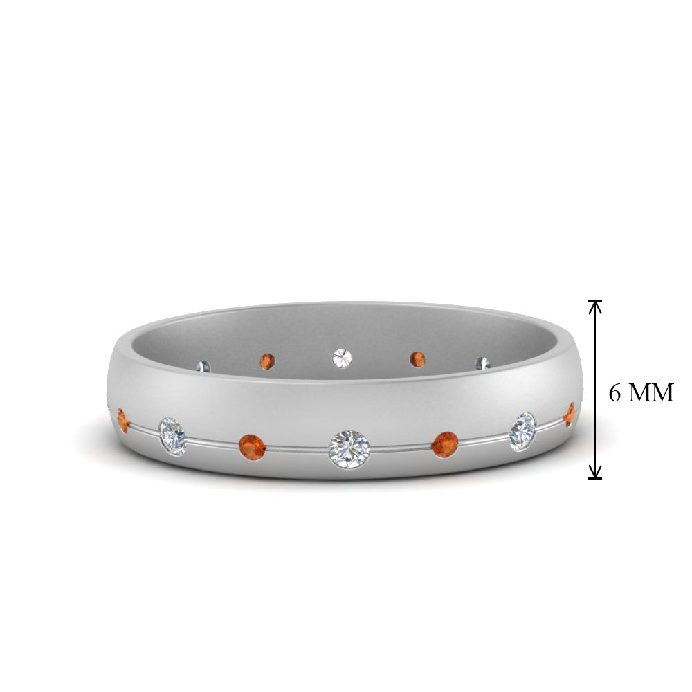 Flush Set Diamond Wedding Band Fascinating Diamonds