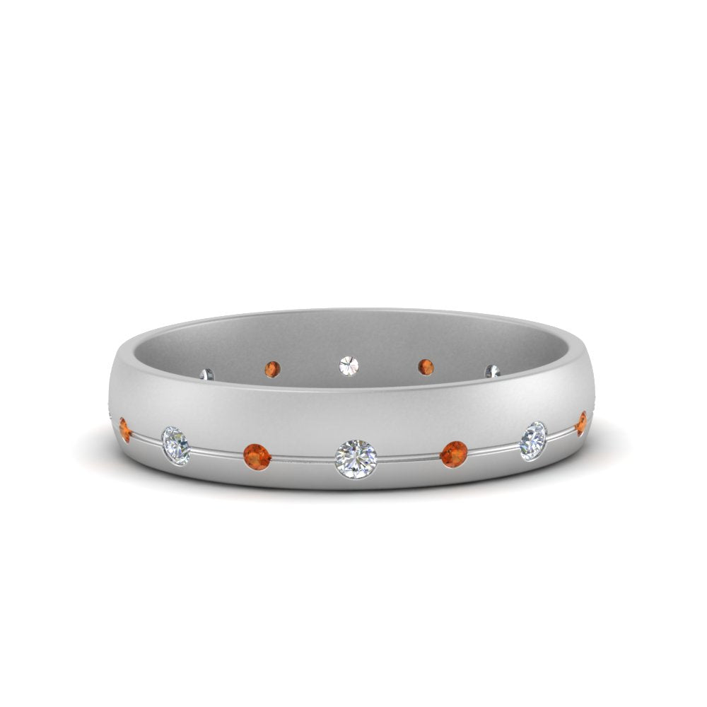 Flush Set Diamond Wedding Band Fascinating Diamonds