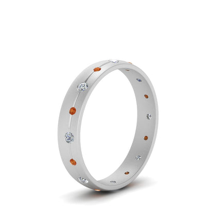 Flush Set Diamond Wedding Band Fascinating Diamonds
