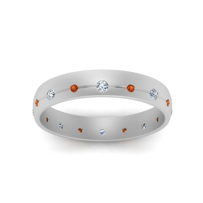 Flush Set Diamond Wedding Band Fascinating Diamonds