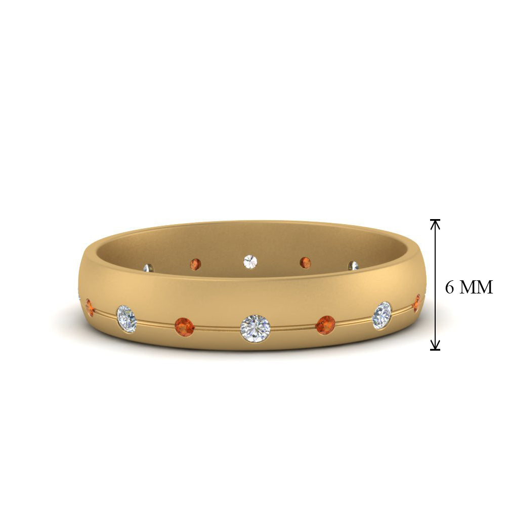 Flush Set Diamond Wedding Band Fascinating Diamonds