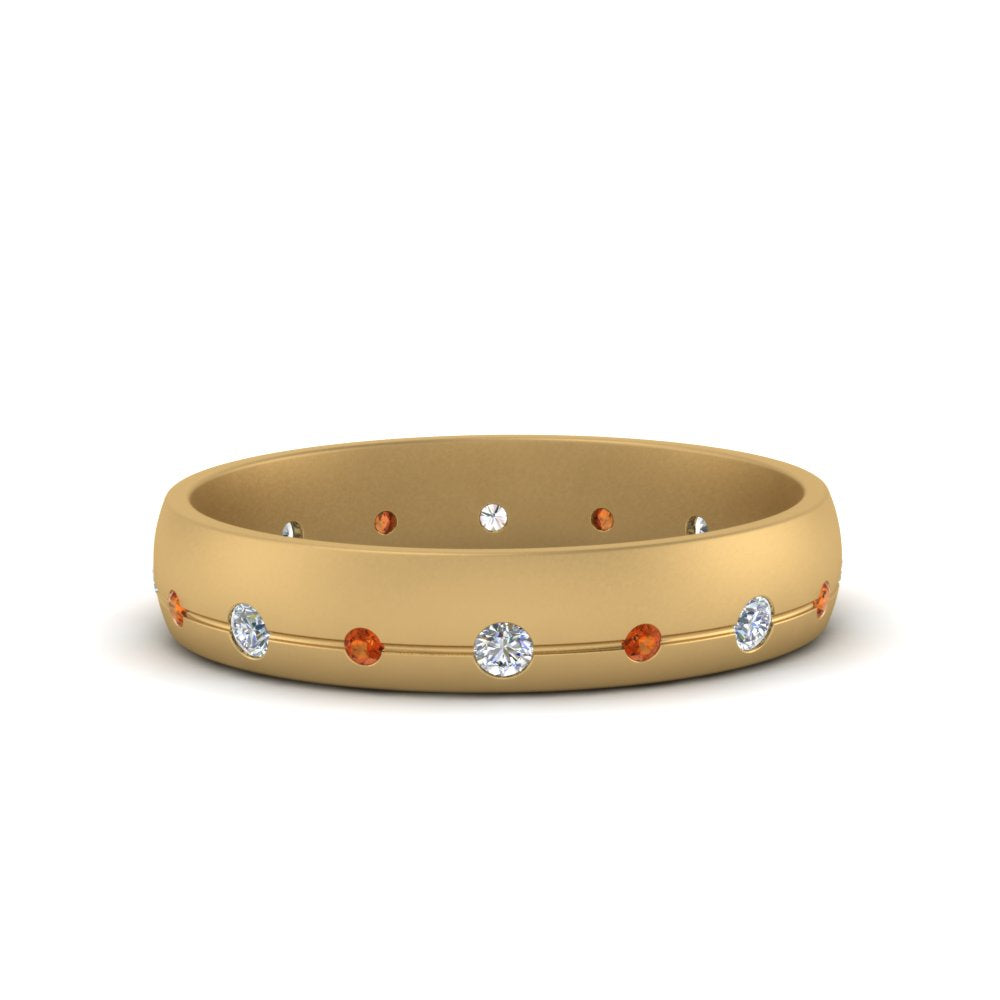 Flush Set Diamond Wedding Band Fascinating Diamonds