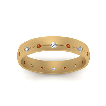 Flush Set Diamond Wedding Band Fascinating Diamonds