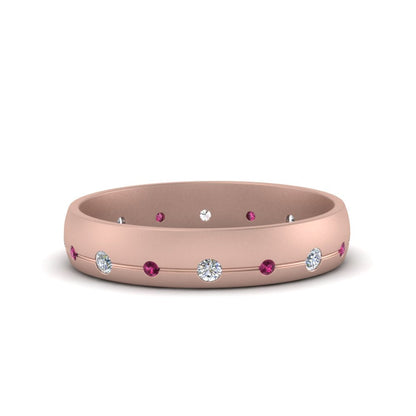 Flush Set Diamond Wedding Band Fascinating Diamonds