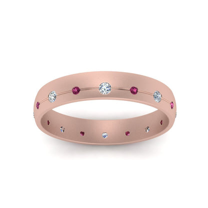 Flush Set Diamond Wedding Band Fascinating Diamonds