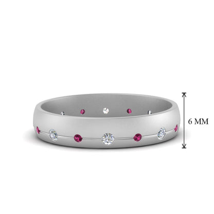 Flush Set Diamond Wedding Band Fascinating Diamonds