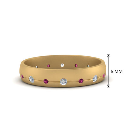 Flush Set Diamond Wedding Band Fascinating Diamonds