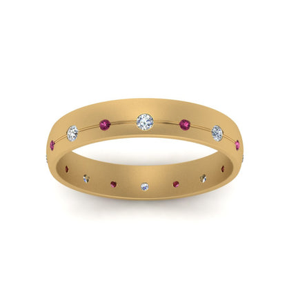 Flush Set Diamond Wedding Band Fascinating Diamonds