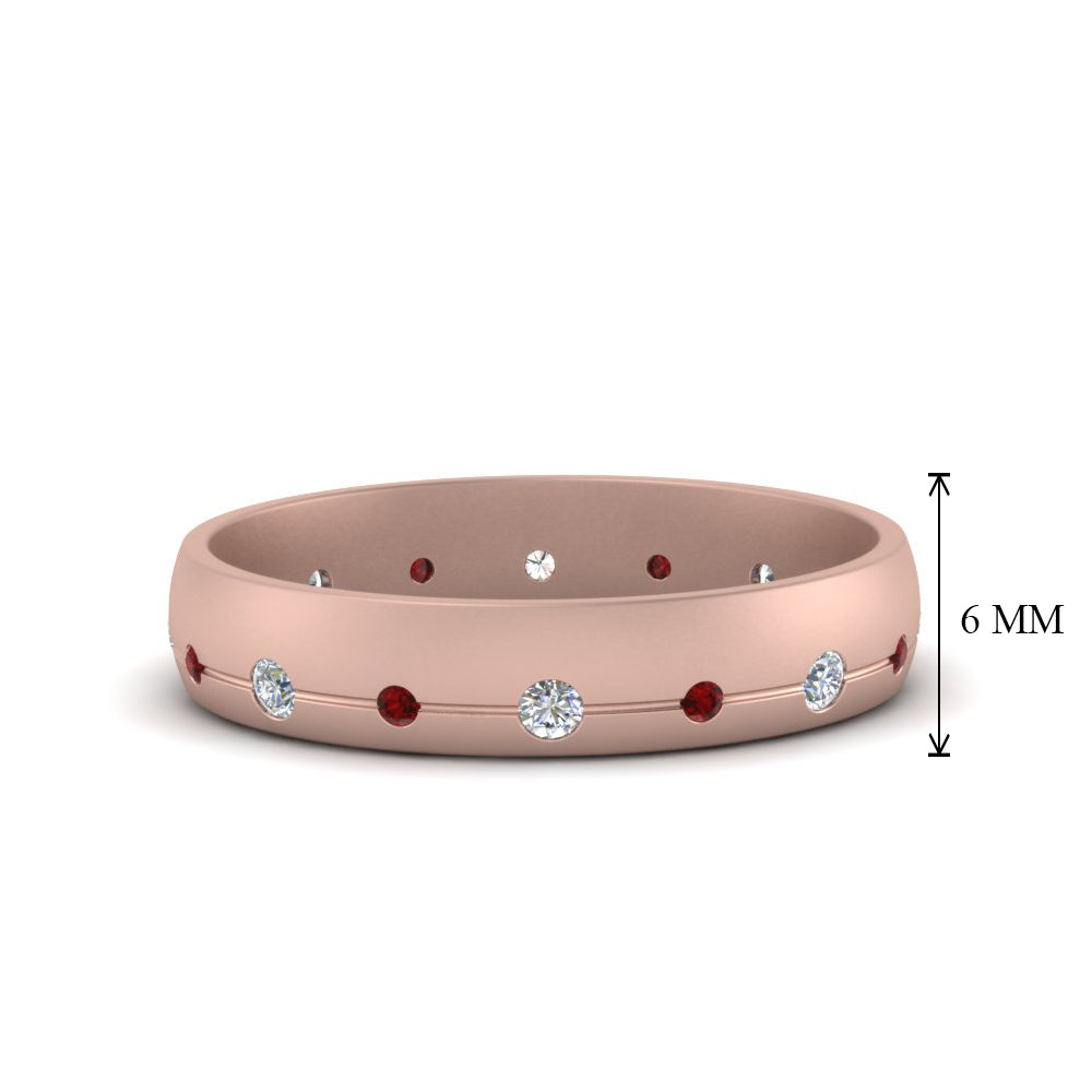 Flush Set Diamond Wedding Band Fascinating Diamonds