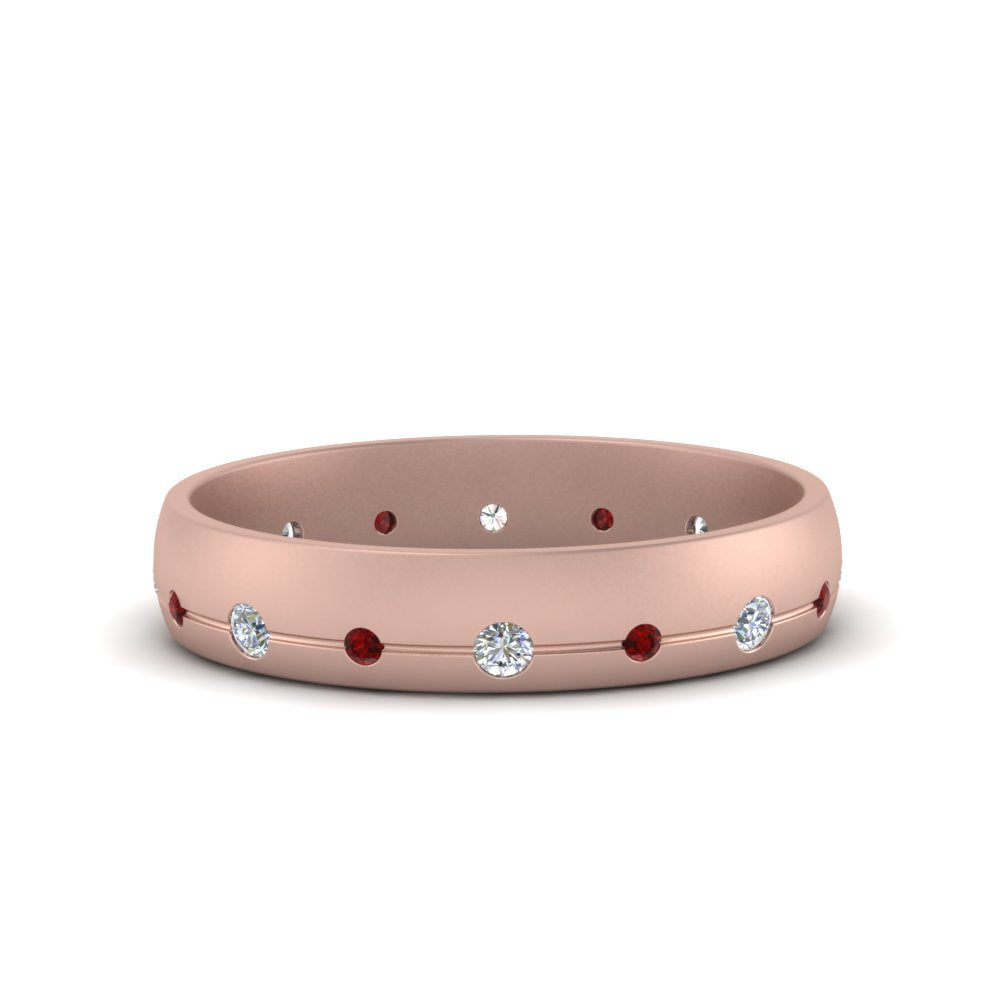 Flush Set Diamond Wedding Band Fascinating Diamonds