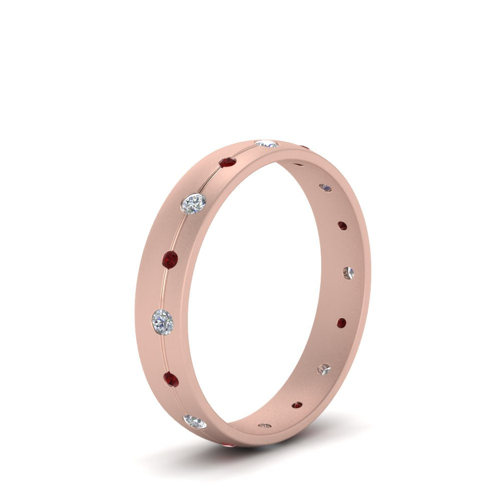 Flush Set Diamond Wedding Band Fascinating Diamonds