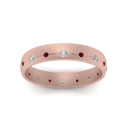 Flush Set Diamond Wedding Band Fascinating Diamonds